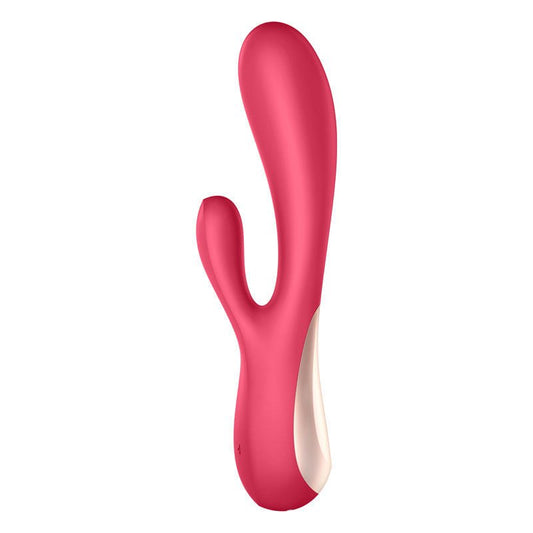 Satisfyer - mono flex - app controlled rabbit vibrator - red, Product side view  | Flirtybay.com.au
