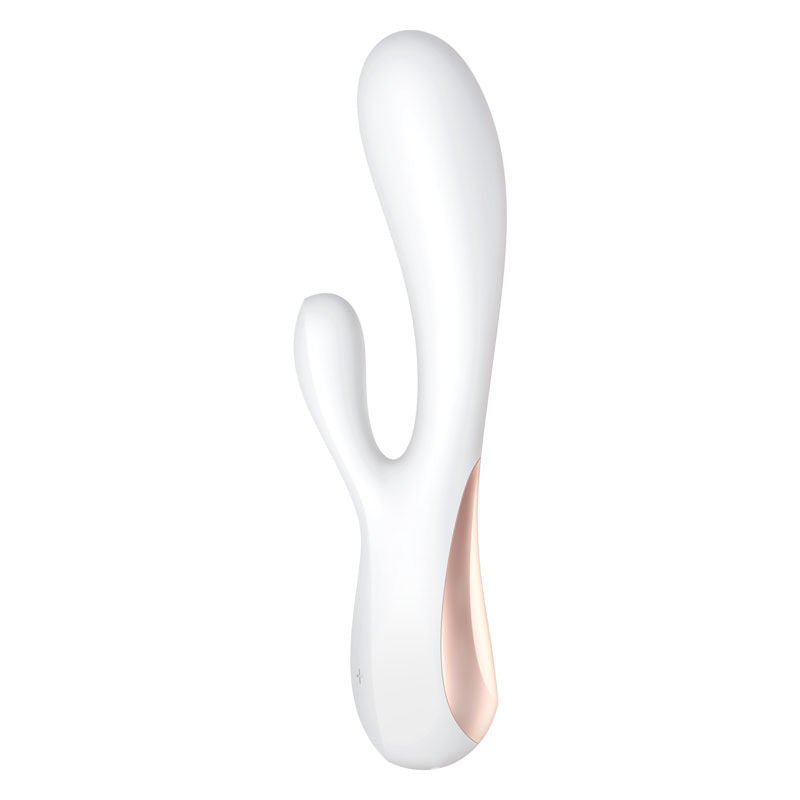 Satisfyer - mono flex - app controlled rabbit vibrator - white, Product side view  | Flirtybay.com.au