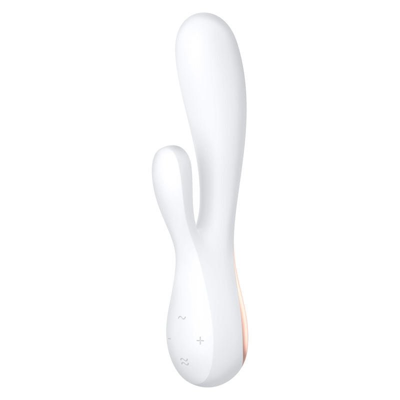 Satisfyer - mono flex - app controlled rabbit vibrator - white, Product side two  view  | Flirtybay.com.au