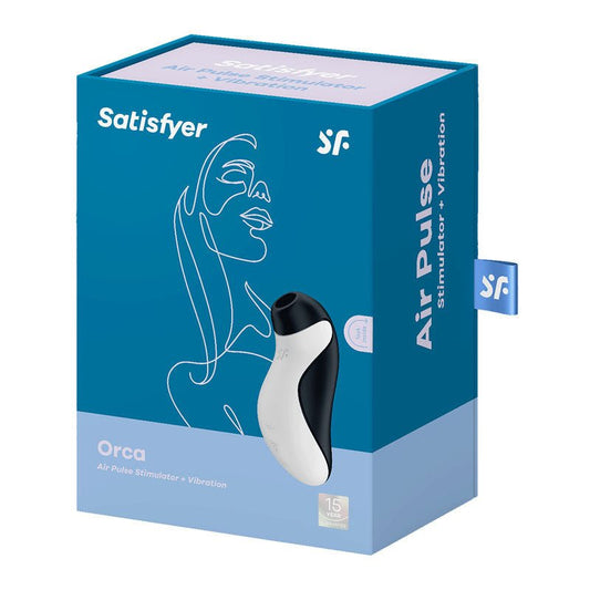Satisfyer - orca - clitoral suction  + vibration - stimulator -  box side view | Flirtybay.com.au