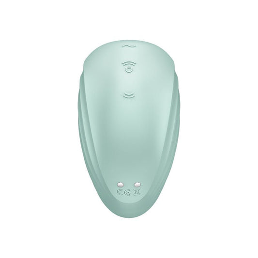Satisfyer - pearl diver - clitoral suction stimulator - Green, Product back view  | Flirtybay.com.au