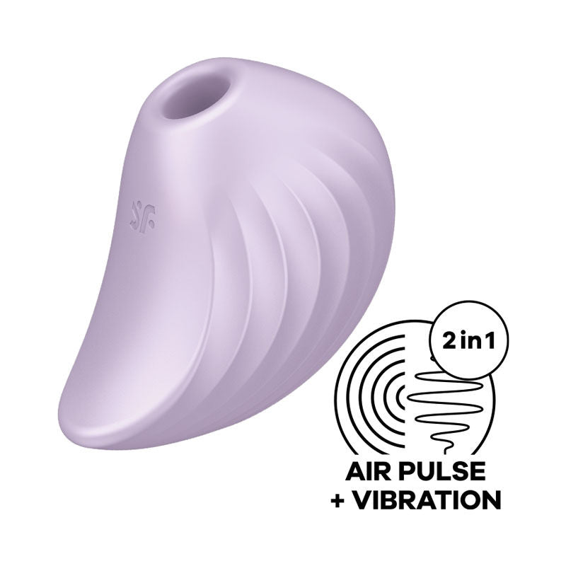 Satisfyer - pearl diver - clitoral suction stimulator - purple, Product side four view  | Flirtybay.com.au