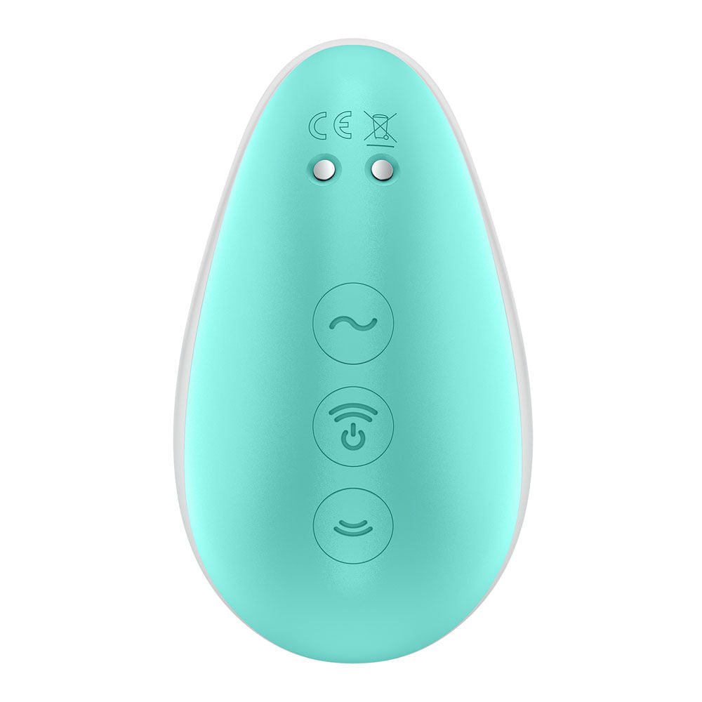 Satisfyer pixie dust - mint - pink - pressure wave vibrator - Product back view  | Flirtybay.com.au