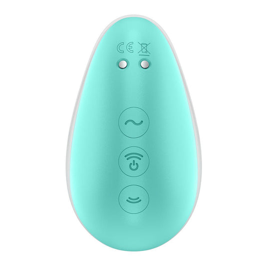 Satisfyer pixie dust - mint - pink - pressure wave vibrator - Product back view  | Flirtybay.com.au