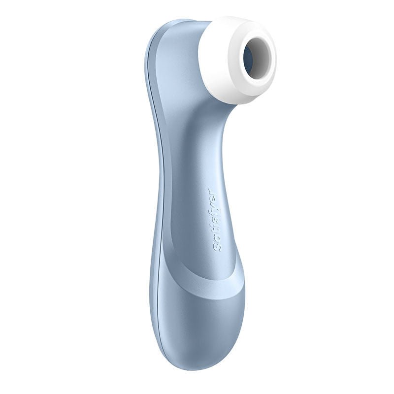 Satisfyer pro 2 - clitoral suction stilulator - blue-Product side view  | Flirtybay.com.au