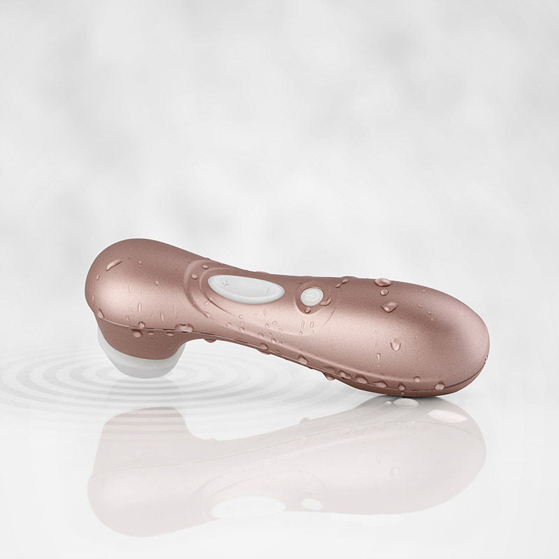 Satisfyer pro 2 - clitoral suction stilulator - gold-Product top view  | Flirtybay.com.au