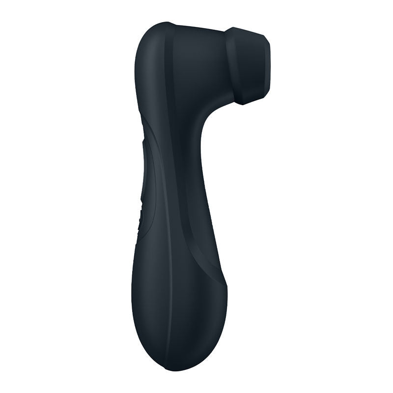 Satisfyer pro 2 generation 3 - app controlled clitoral suction stimulator - black, Product side two view  | Flirtybay.com.au