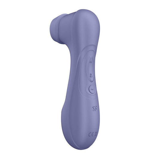 Satisfyer pro 2 generation 3 - app controlled clitoral suction stimulator - purple, Product side two view  | Flirtybay.com.au