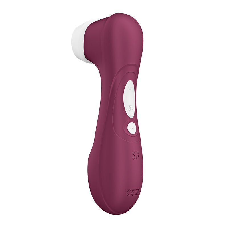 Satisfyer pro 2 generation 3 - clitoral suction stimulator - Red, Product side two view  | Flirtybay.com.au