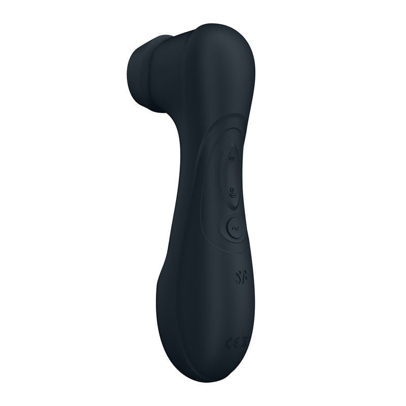 Satisfyer pro 2 generation 3 - clitoral suction stimulator - black, Product side view  | Flirtybay.com.au