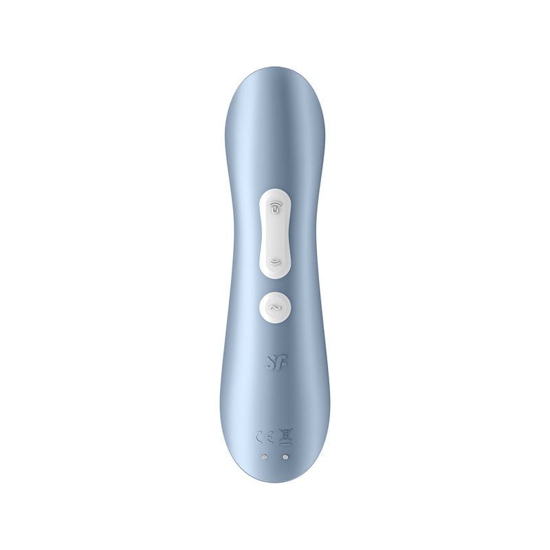 Satisfyer pro 2+ - clitoral suction stimulator - blue, Product back view  | Flirtybay.com.au