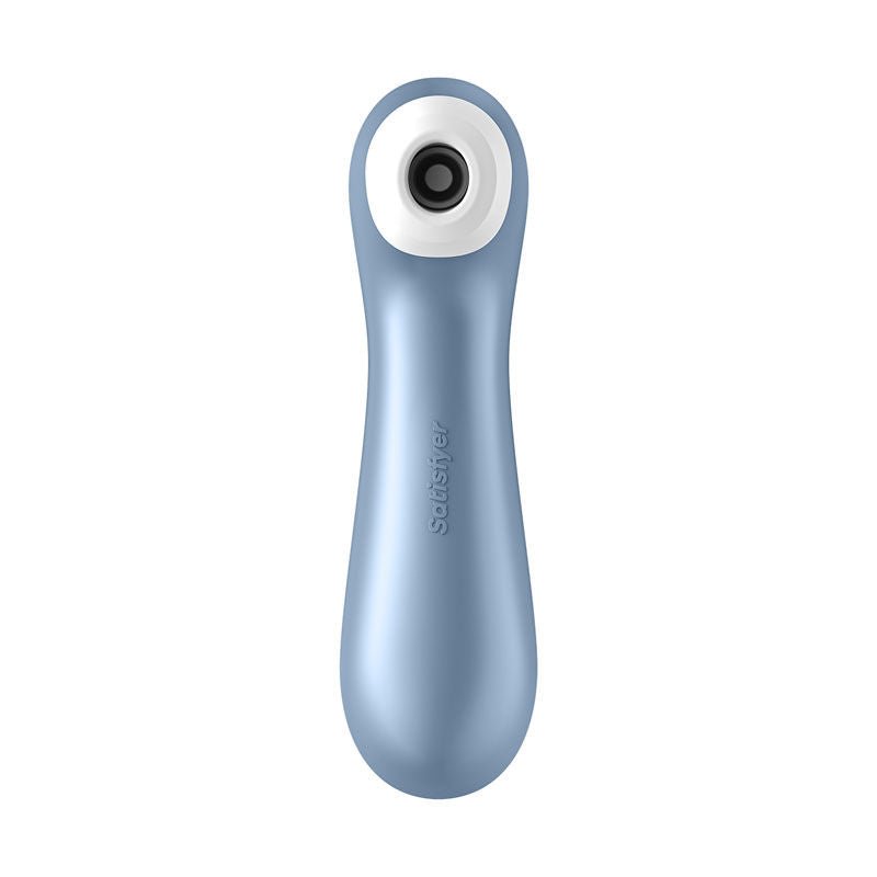 Satisfyer pro 2+ - clitoral suction stimulator - blue, Product front view  | Flirtybay.com.au