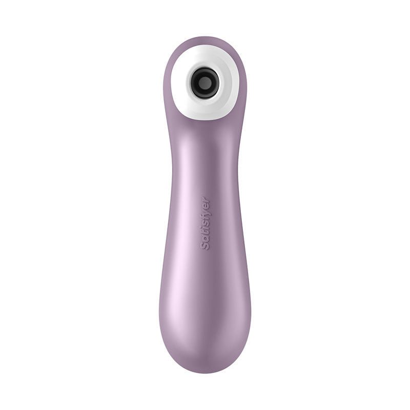 Satisfyer pro 2+ - clitoral suction stimulator - purple, Product front view  | Flirtybay.com.au