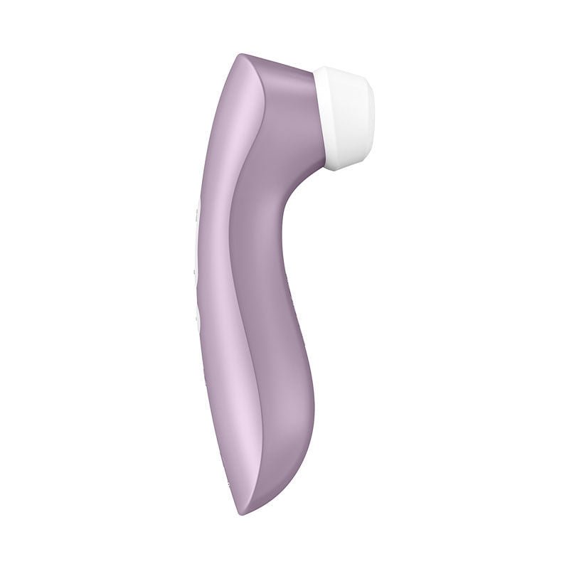 Satisfyer pro 2+ - clitoral suction stimulator - purple, Product side three view  | Flirtybay.com.au