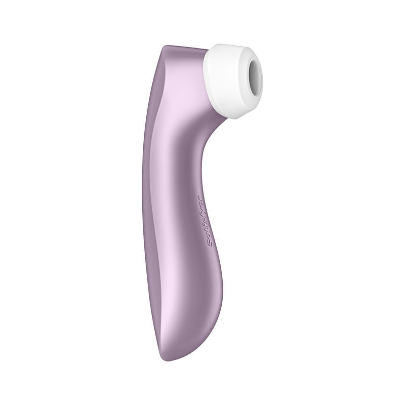 Satisfyer pro 2+ - clitoral suction stimulator -purple,  Product side two view  | Flirtybay.com.au