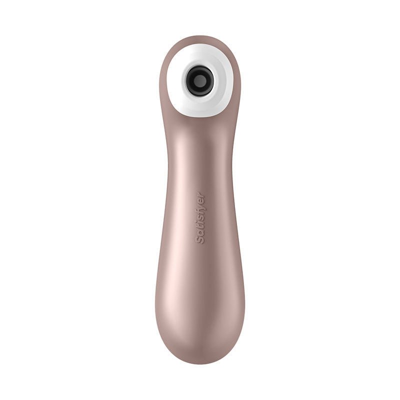 Satisfyer pro 2+ - clitoral suction stimulator - rose-gold, Product front view  | Flirtybay.com.au