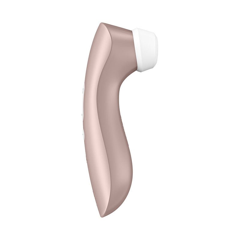 Satisfyer pro 2+ - clitoral suction stimulator - rose-gold, Product side three view  | Flirtybay.com.au