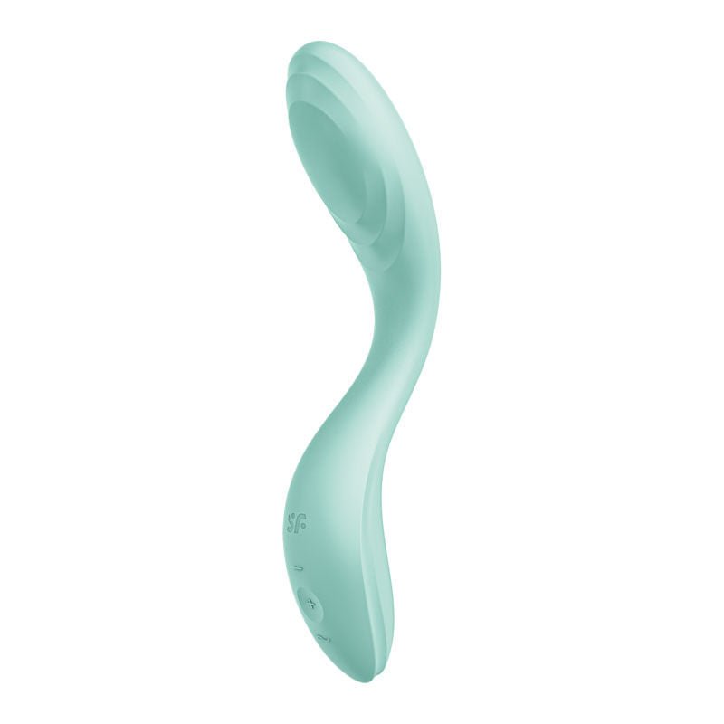 Satisfyer rrrolling pleasure - g-spot vibrator - Green, Product side view  | Flirtybay.com.au