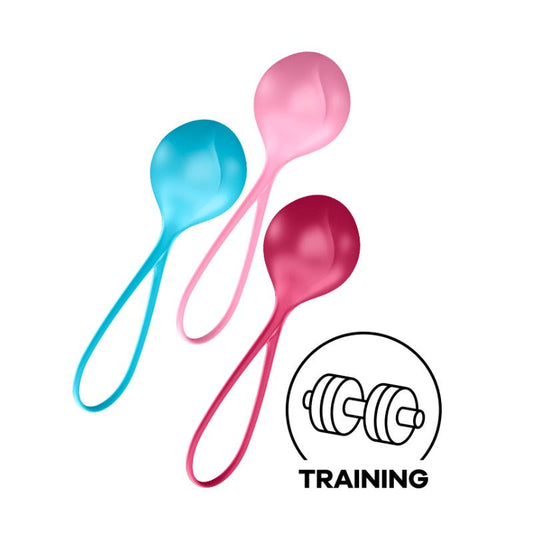 Satisfyer - strengthening balls - kegels - Product side view  | Flirtybay.com.au