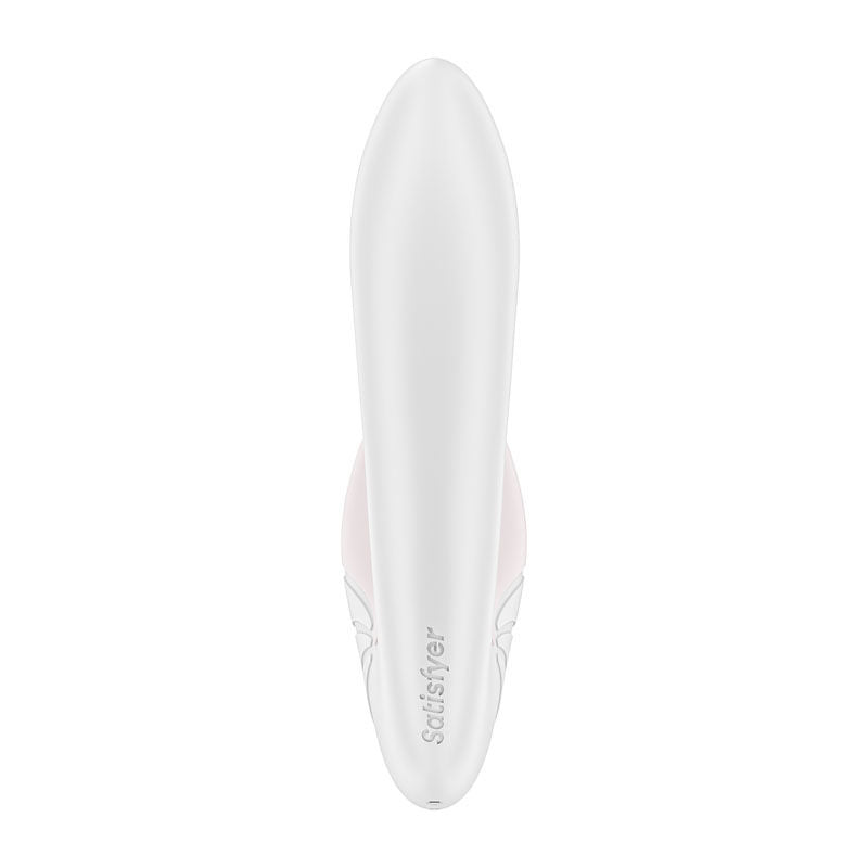 Satisfyer supernova - rabbit vibrator - White, Product back view  | Flirtybay.com.au
