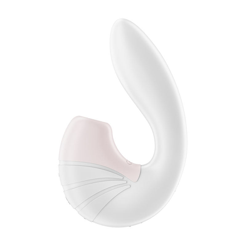 Satisfyer supernova - rabbit vibrator - White, Product side three view  | Flirtybay.com.au