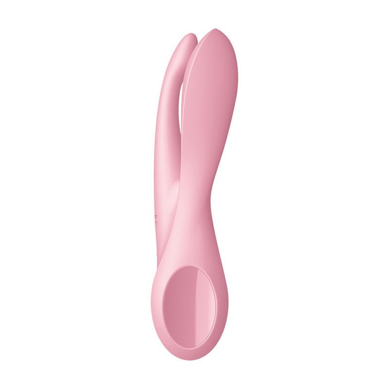 Satisfyer - threesome 1 - clitoral vibrator - Pink, Product back view  | Flirtybay.com.au