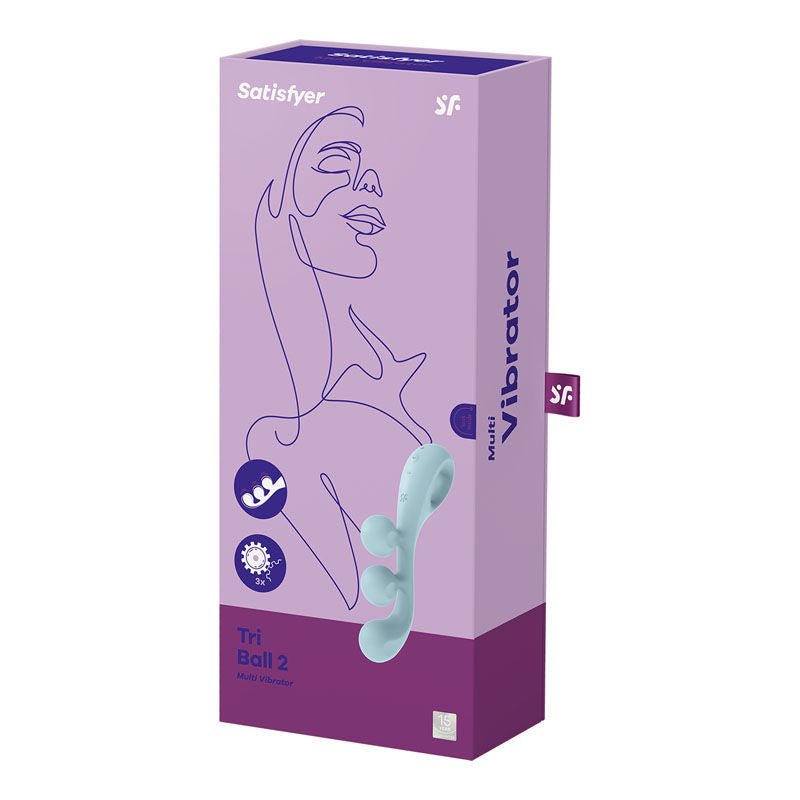 Satisfyer tri ball 1 - multi vibrator -  box side view | Flirtybay.com.au