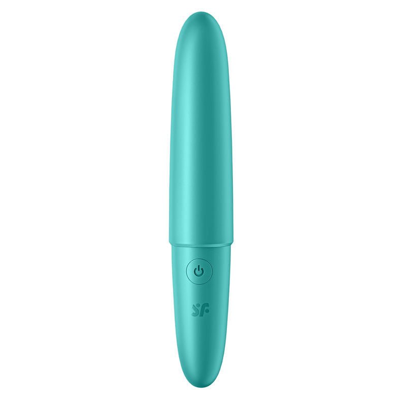 Satisfyer - ultra power bullet 6 clitoral vibrator - Turquoise, Product front view  | Flirtybay.com.au