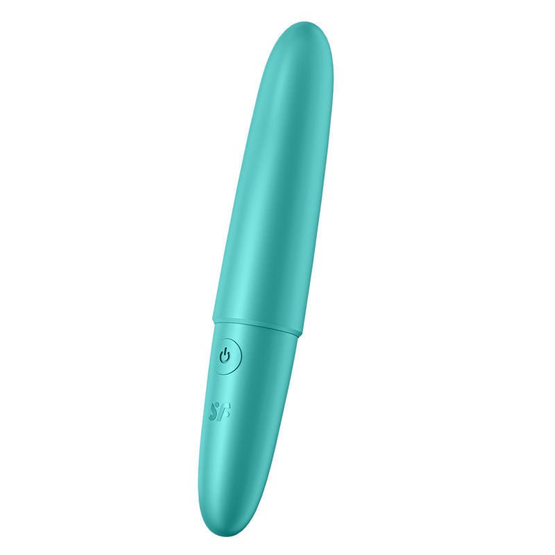 Satisfyer - ultra power bullet 6 clitoral vibrator - Turquoise, Product side view  | Flirtybay.com.au