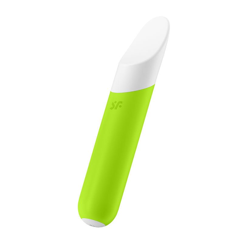 Satisfyer - ultra power bullet 7 clitoral vibrator - Green, Product side view  | Flirtybay.com.au