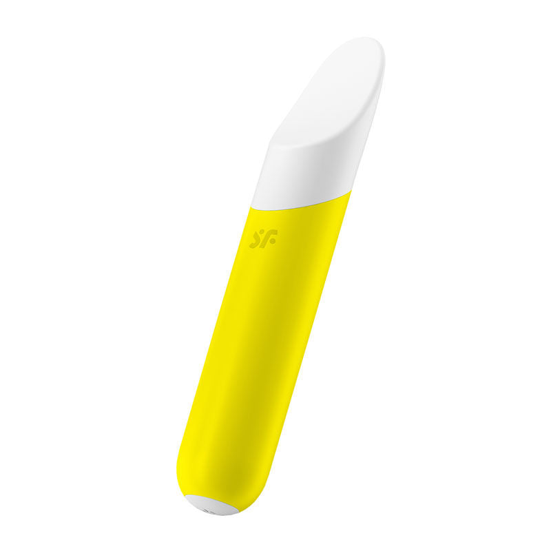 Satisfyer - ultra power bullet 7 clitoral vibrator - Yellow, Product side view  | Flirtybay.com.au