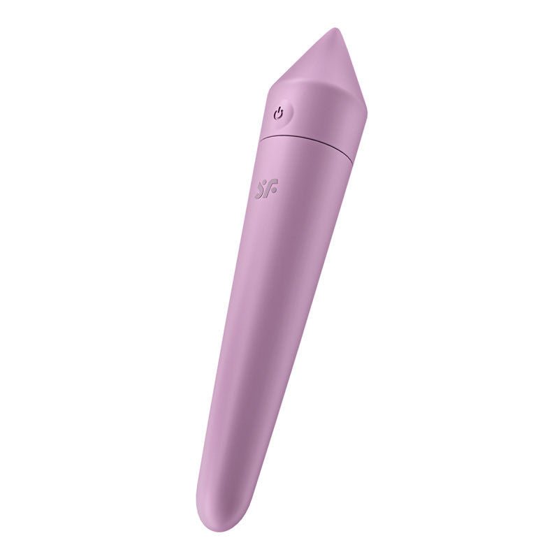 Satisfyer - ultra power bullet 8 -  app controlled clitoral vibrator - purple, Product side view  | Flirtybay.com.au