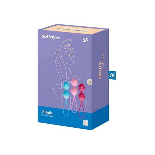 Satisfyer - v balls - kegels -  box side view | Flirtybay.com.au