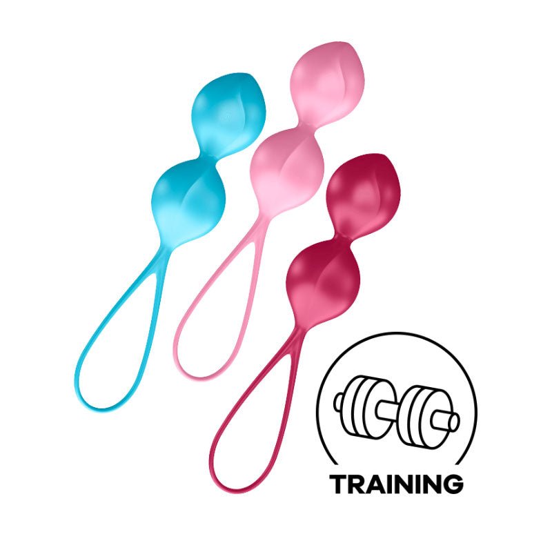 Satisfyer - v balls - kegels - Product side view  | Flirtybay.com.au