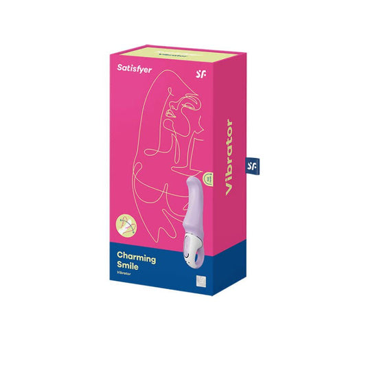 Satisfyer - vibes - charming smile -  box side view | Flirtybay.com.au