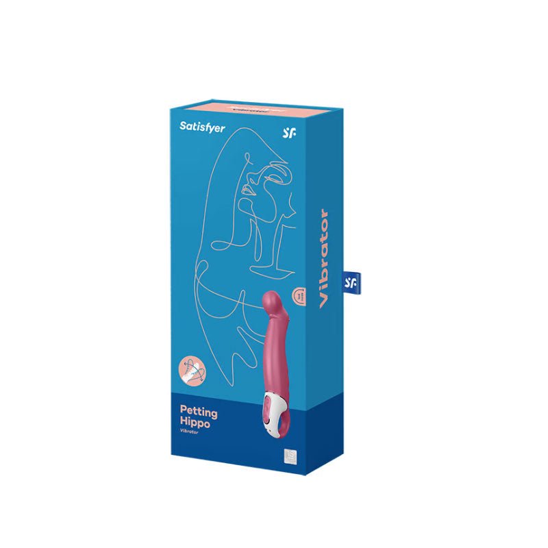 Satisfyer vibes - petting hippo - g-spot vibrator -  box side view | Flirtybay.com.au