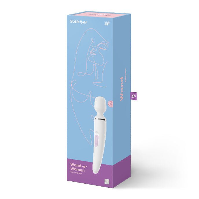 Satisfyer - wand-er woman - vibrating wand -  box side view | Flirtybay.com.au