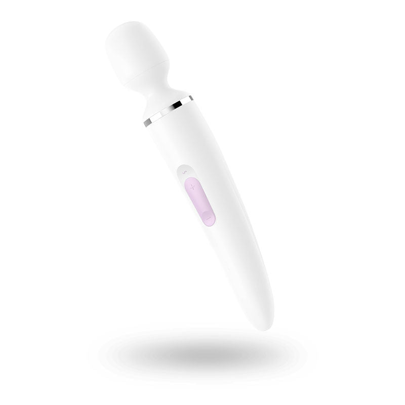 Satisfyer - wand-er woman - vibrating wand - white, Product side two view  | Flirtybay.com.au