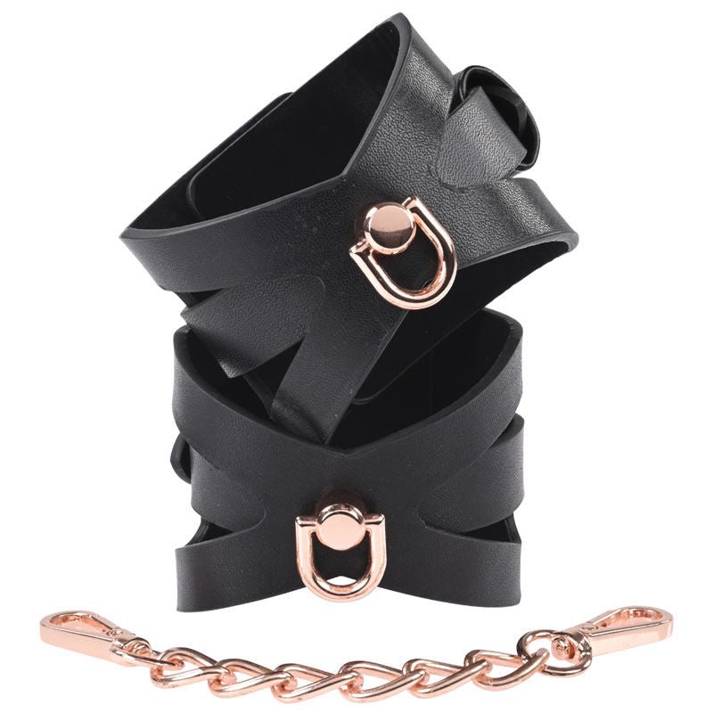 Sex & mischief - brat handcuffs - Product front view  | Flirtybay.com.au