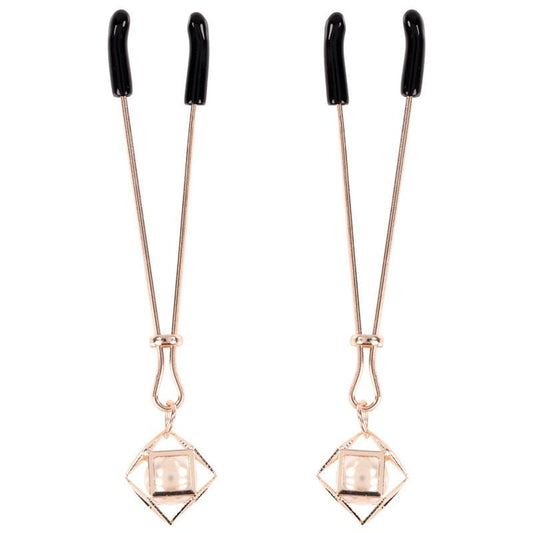 Sex & mischief - brat pearl nipple clips - Product front view  | Flirtybay.com.au