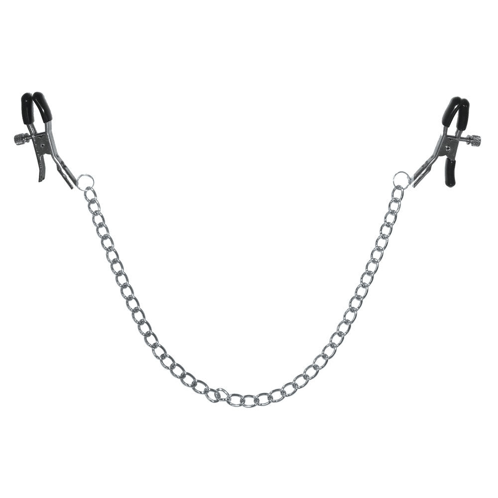 Sex & mischief - chained nipple clamps - Product top view  | Flirtybay.com.au