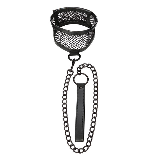 Sex & mischief - fishnet collar and leash - Product front view | Flirty Bay Adult Store and Sex Tools in Perth Australia