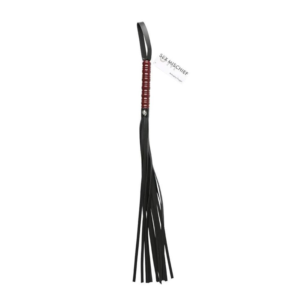 Sex & mischief - mahogany flogger - Product front view  | Flirtybay.com.au