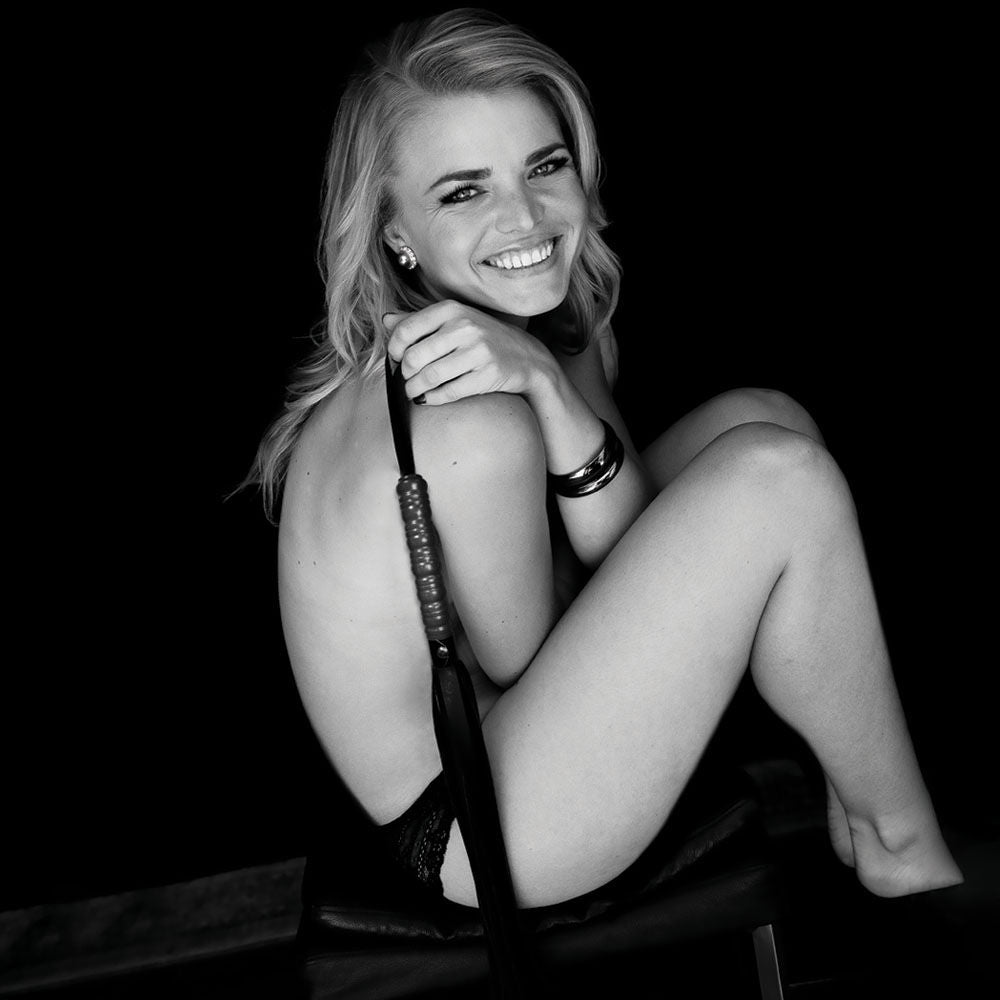 Sex & mischief - mahogany flogger - Product side view  | Flirtybay.com.au