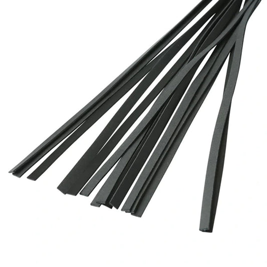 Sex & mischief - mahogany flogger - Product top view, focus on tips  | Flirtybay.com.au