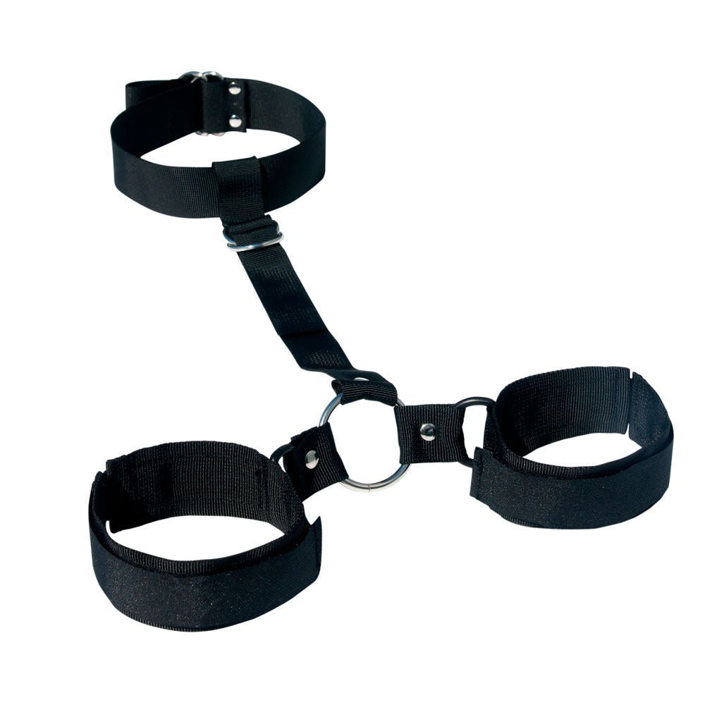 Sex & mischief - shadow neck and wrist restraint - Product front view  | Flirtybay.com.au
