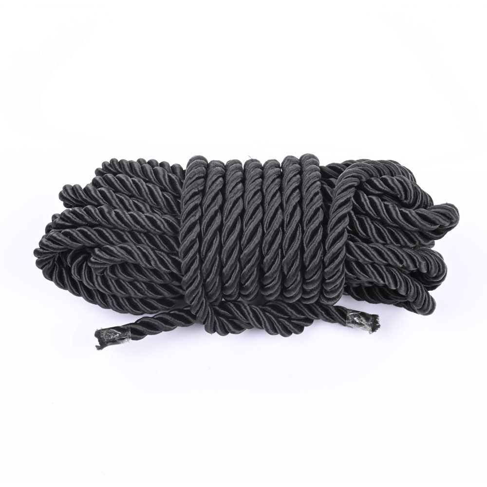 Sex & mischief - shadow tie and tickle kit - Product front view, focus on rope  | Flirtybay.com.au