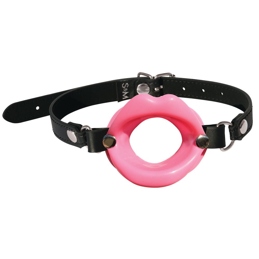 Sex & mischief - silicone lips mouth gag - Pink, Product front view  | Flirtybay.com.au