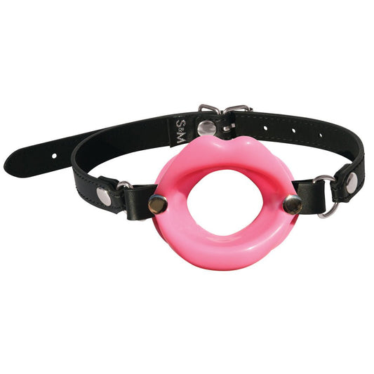 Sex & mischief - silicone lips mouth gag - Pink, Product front view  | Flirtybay.com.au