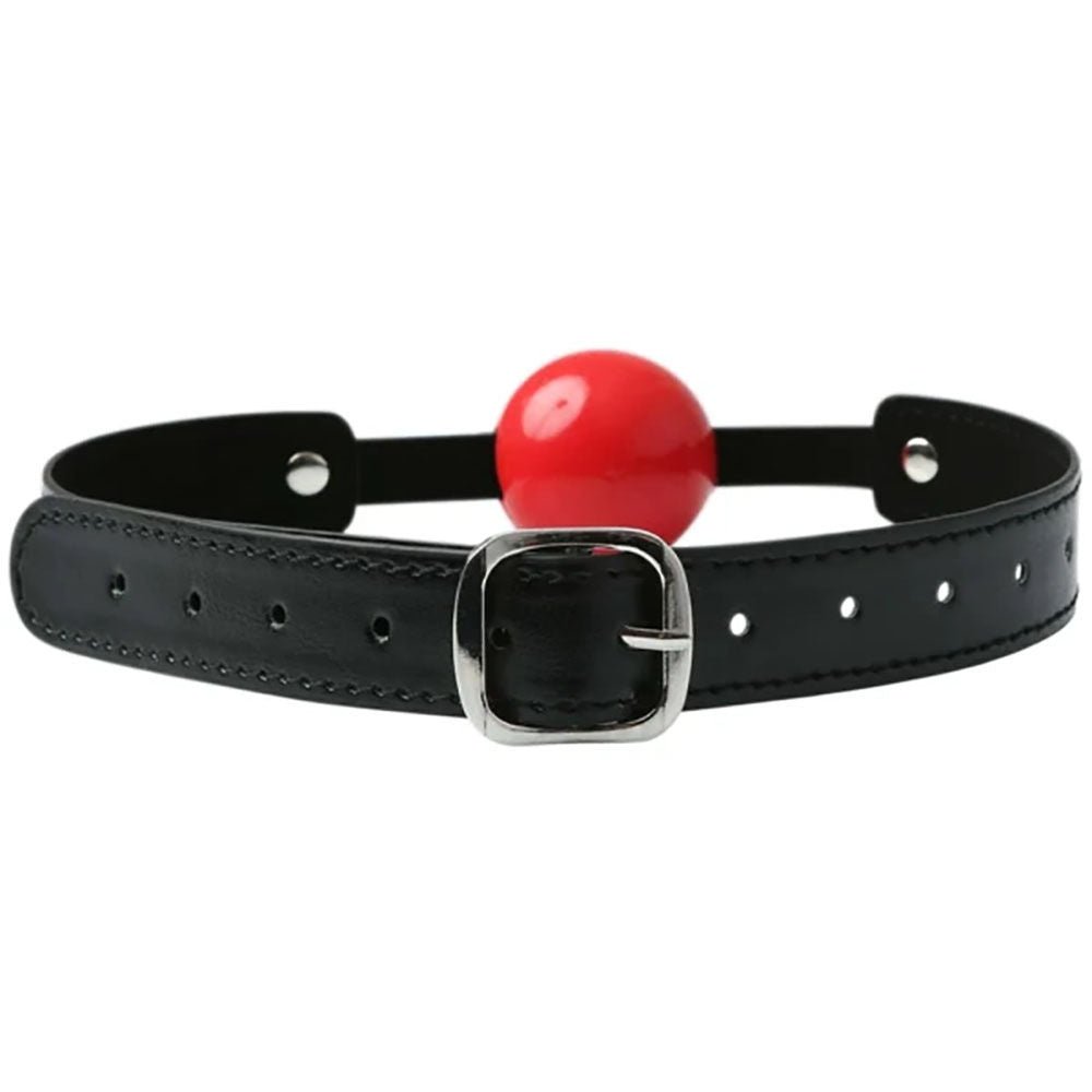 Sex & mischief - solid red ball gag - Product back view  | Flirtybay.com.au